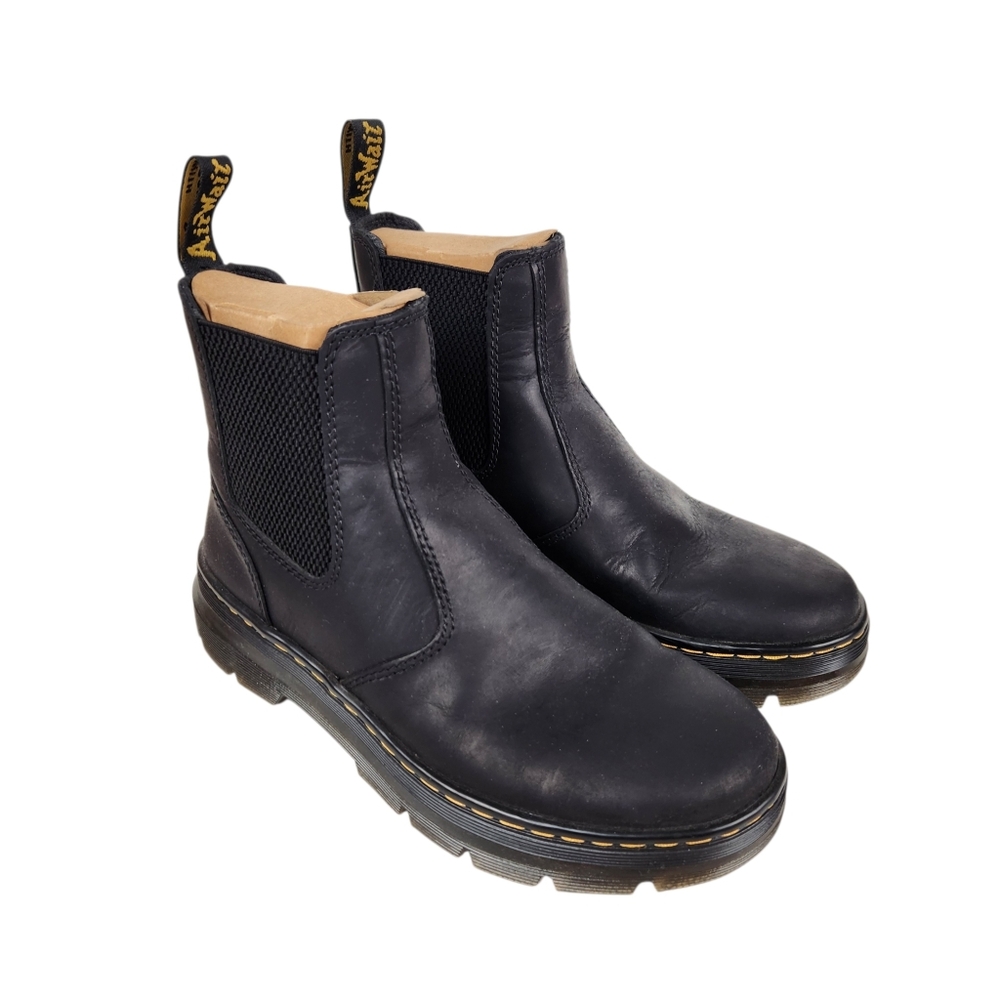 Dr. Martens Embury Black Leather Wyoming Grunge Chelsea Boots Womens Size 7